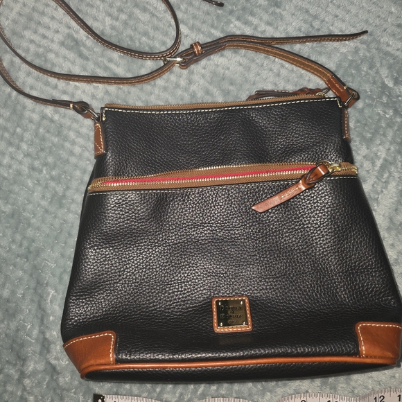 Dooney & Bourke Black and Brown Crossbody Bag - Picture 1 of 4